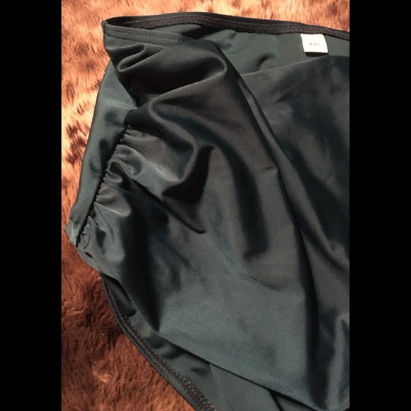 Swimsuit BOTTOM Green XXL Classic Ruche Flattering - Picture 2 of 3